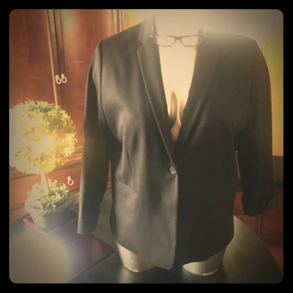 H&M Black single button blazer - lined